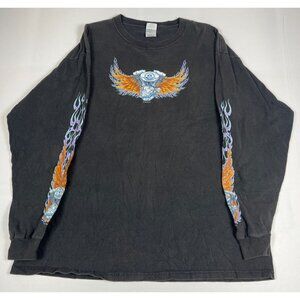 Sturgis 2005 Black Hills Rally Men XL Long Sleeve Black Graphic Tee Retro